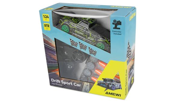 Amewi Drift Sport Car Mini-Breaker 4WD 1:24 RTR grün RC Spielzeug RC Auto