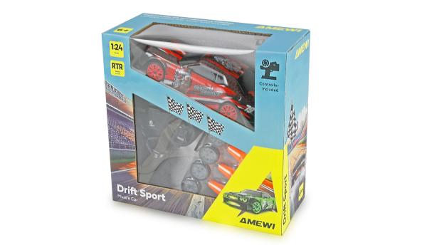 Amewi Drift Sport Muscle Car 4WD 1:24 RTR rot RC Spielzeug RC Auto