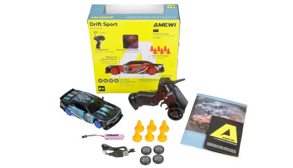 Amewi Drift Sport Muscle Car 4WD 1:24 RTR blau RC Spielzeug RC Auto
