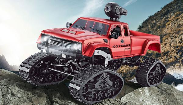 Amewi Pick-up Truck FPV mit Rädern & Ketten 4WD 1:16 RTR rot RC Spielzeug RC Auto