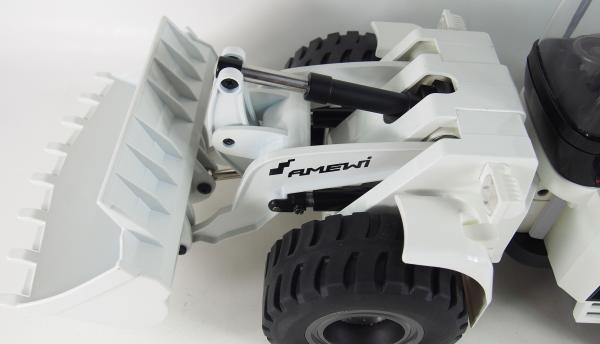 Amewi Radlader G484E AE Teilmetall Licht & Sound 10-Kanal 1:14 RTR weiß RC Spielzeug RC Auto