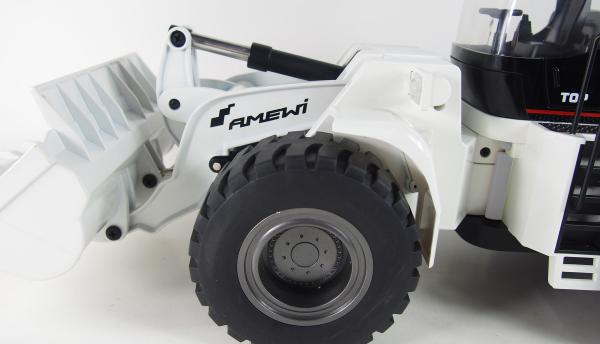 Amewi Radlader G484E AE Teilmetall Licht & Sound 10-Kanal 1:14 RTR weiß RC Auto