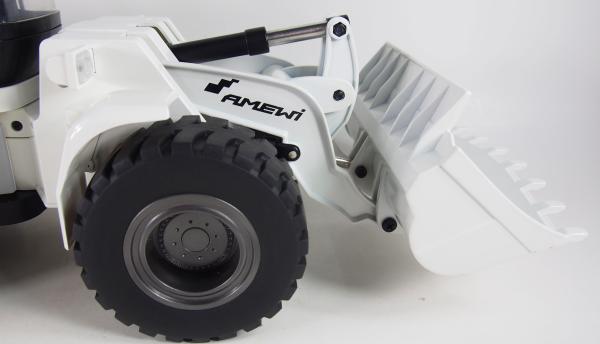 Amewi Radlader G484E AE Teilmetall Licht & Sound 10-Kanal 1:14 RTR weiß RC Auto