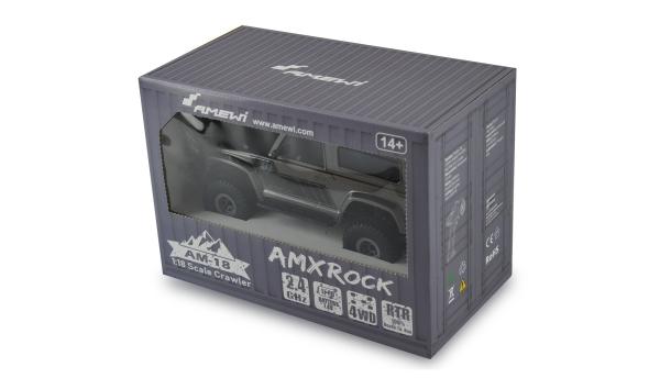Amewi AMXRock AM18 Scale Crawler Geländewagen 1:18 RTR grau RC Spielzeug RC Auto