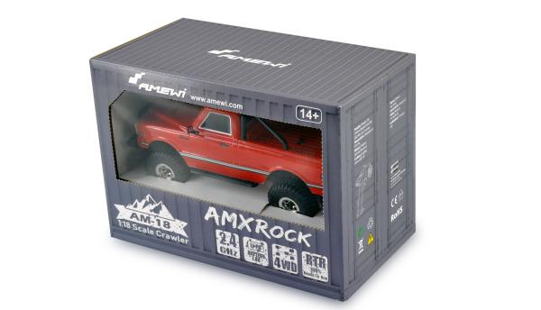 Amewi AMXRock AM18 Scale Crawler Pick-up 1:18 RTR rot RC Spielzeug RC Auto