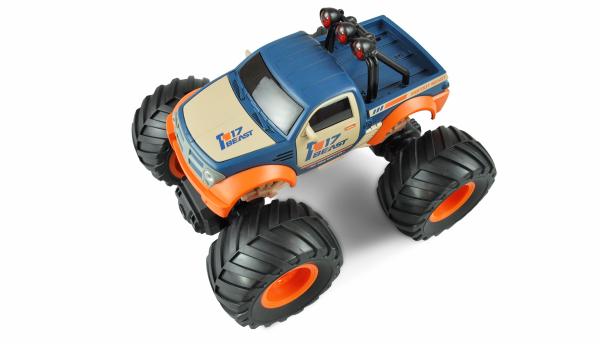 Amewi Big Buster Monstertruck 1:18 RTR orange/blau RC Spielzeug RC Auto