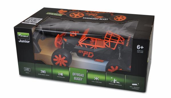 Amewi Sandbuggy Beast 2WD 1:12 RTR orange/schwarz RC Spielzeug RC Auto