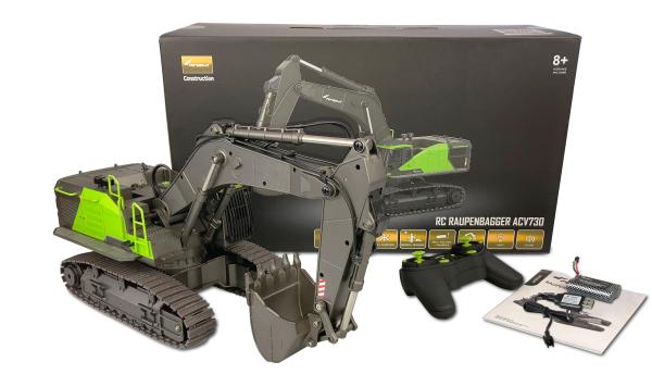 Amewi ACV730 V3 Raupenbagger 1:14 RTR grau-grün RC Spielzeug RC Auto