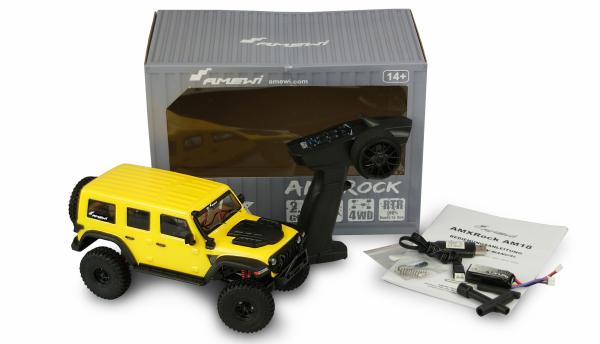 Amewi AMXRock AM18 Kratos Scale Crawler 1:18 RTR gelb RC Spielzeug RC Auto