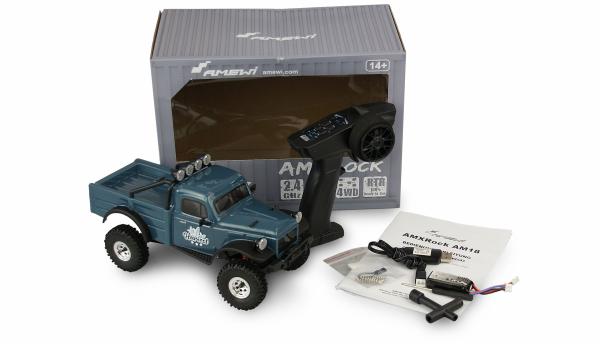 Amewi AMXRock AM18 Harvest Scale Crawler 1:18 RTR blau RC Spielzeug RC Auto
