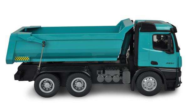 Amewi Mercedes-Benz Arocs LKW Kipper PRO Metall V2 1:14 RTR petrol RC Spielzeug RC Auto