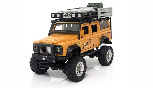 Amewi D90X28 Metall Scale Crawler 4WD 1:28 RTR gelb RC Fahrzeuge