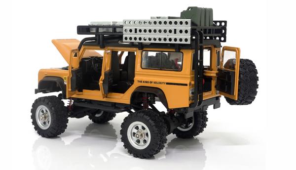 Amewi D90X28 Metall Scale Crawler 4WD 1:28 RTR gelb RC Fahrzeuge