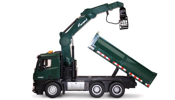 Amewi Mercedes-Benz Arocs Kranwagen mit Kipper RTR grün RC Spielzeug RC Auto