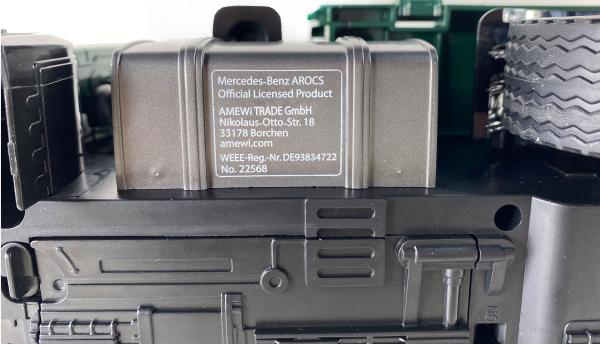 Amewi Mercedes-Benz Arocs Kranwagen mit Kipper RTR grün RC Spielzeug RC Auto