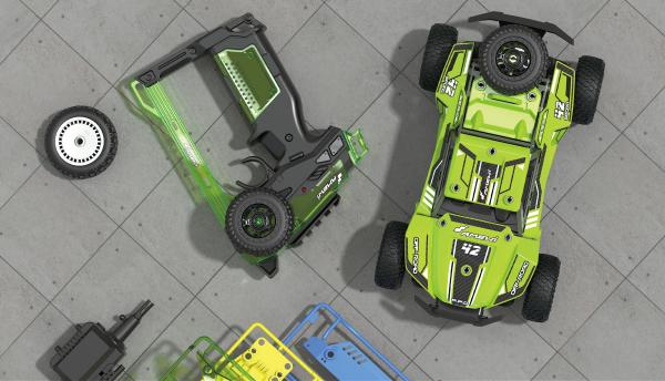 Amewi CoolRC DIY Frog Buggy 2WD 1:18 Bausatz grün RC Spielzeug RC Auto