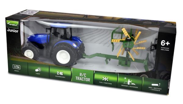 Amewi RC Traktor mit Kreiselschwader 1:24 RTR RC Spielzeug RC Auto