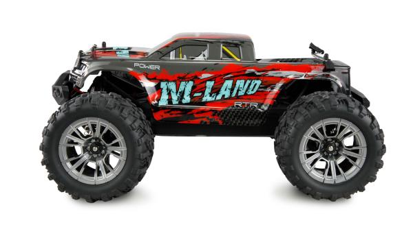 Amewi M-Land Monstertruck 48km/h 4WD 1:16 RTR rot RC Spielzeug RC Auto