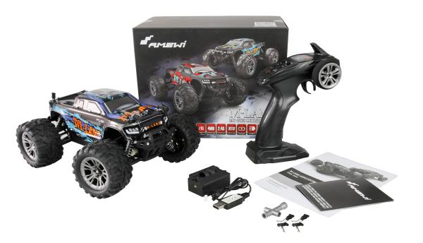 Amewi M-Land Monstertruck 48km/h 4WD 1:16 RTR blau RC Spielzeug RC Auto