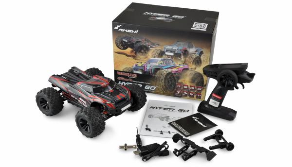 Amewi Hyper GO Truggy brushless 4WD 1:16 RTR schwarz/rot RC Spielzeug RC Auto