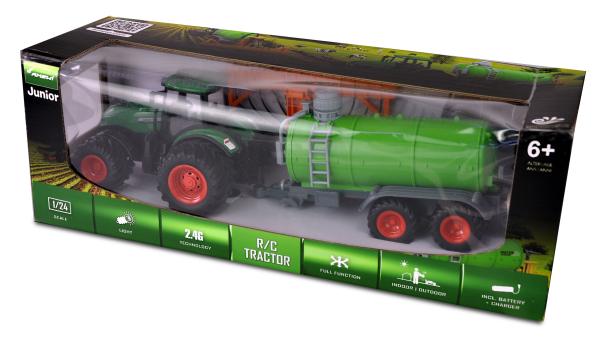 Amewi RC-Traktor mit Güllefass 1:24 RTR grün RC Spielzeug RC Auto