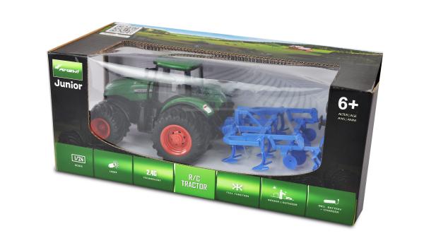 Amewi RC-Traktor mit Grubber 1:24 RTR grün RC Spielzeug RC Auto