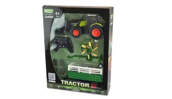 Amewi RC-Traktor mit XL-Zubehörpaket 1:24 RTR grün RC Spielzeug RC Auto
