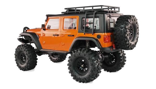Amewi AMXRock Crosstrail Crawler 4WD 1:10 ARTR orange-metallic RC Spielzeug RC Auto