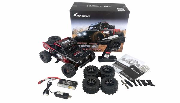 Amewi Hyper GO Desert Buggy brushless 4WD 1:14 RTR schwarz/rot RC Spielzeug RC Auto