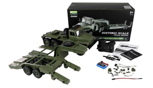Amewi Ural B36 Militär LKW 6WD mit Tieflader 1:16 RTR RC Spielzeug RC Auto