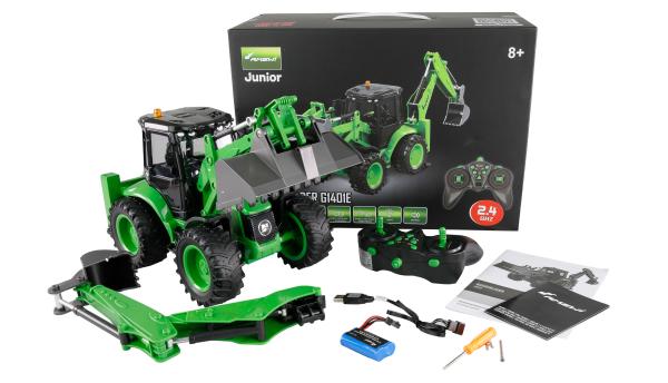Amewi Baggerlader G1401E 1:14 RTR grün RC Spielzeug RC Auto