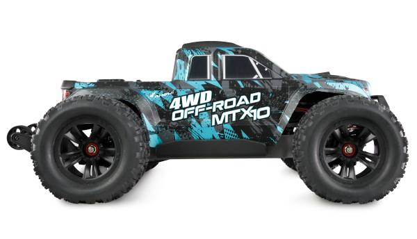 Amewi Hyper Go MTX10 Monstertruck Brushless 1:10 ARTR schwarz/blau RC Spielzeug RC Auto