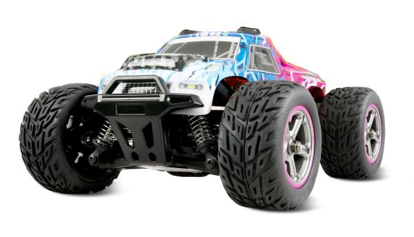 Amewi MAX20 Monstertruck Brushed 4WD 1:20 RTR blau/pink RC Spielzeug RC Auto