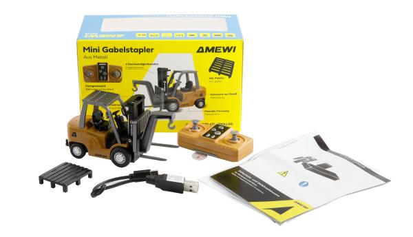 Amewi Mini Gabelstapler aus Metall 8-Kanal 1:64 RTR RC Spielzeug RC Auto