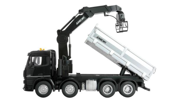 Amewi Mercedes-Benz Arocs Kranwagen mit Kipper 8x4/4 4WD 1:18 RTR RC Spielzeug RC Auto