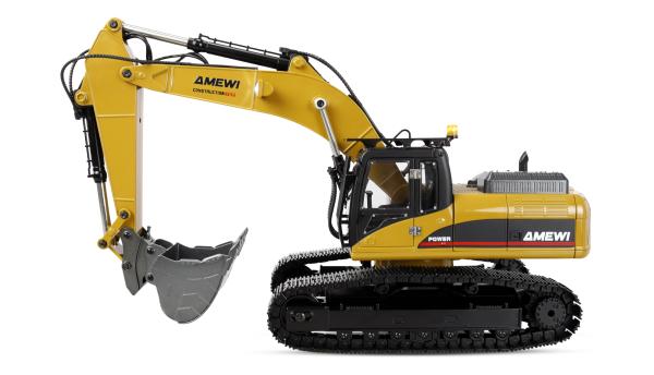 Amewi G705E Bagger Metall 1:14 RTR gelb RC Spielzeug RC Auto