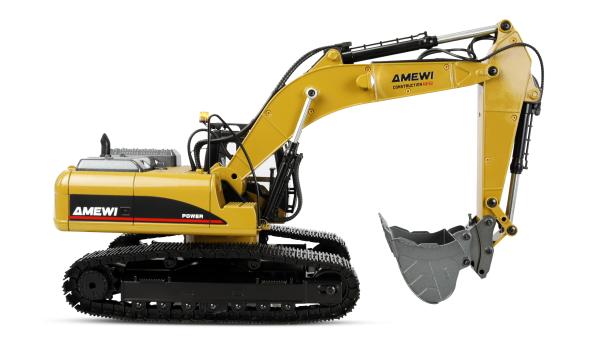 Amewi G705E Bagger Metall 1:14 RTR gelb RC Spielzeug RC Auto