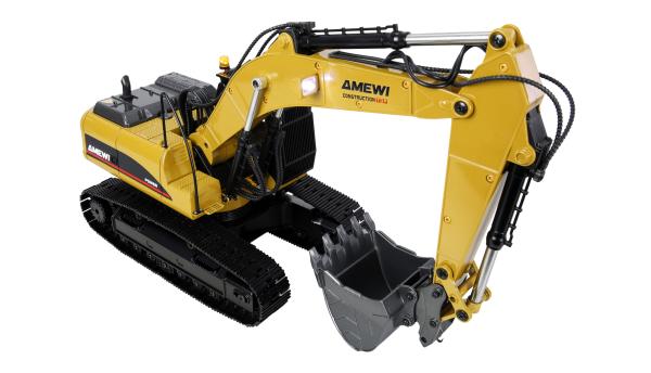 Amewi G705E Bagger Metall 1:14 RTR gelb RC Spielzeug RC Auto