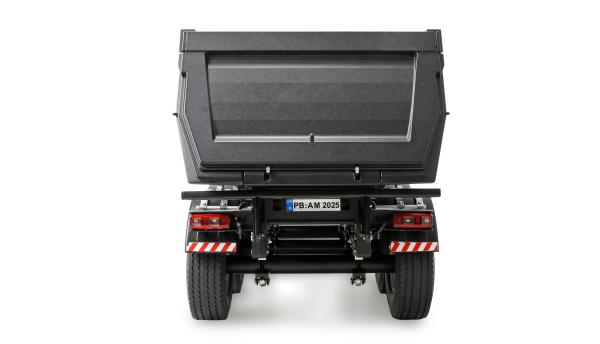Amewi Dreiachs-Sattelauflieger mit Kippmulde aus Metall 1:14 schwarz RC Spielzeug RC Auto