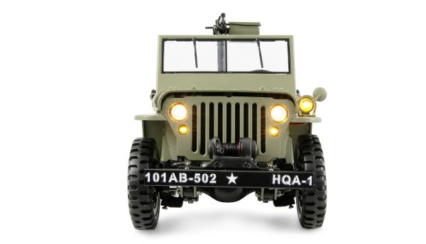 Amewi Jeep Willys MB Scale Crawler 4WD 1:14 RTR grün RC Spielzeug RC Auto