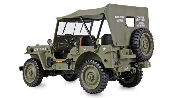 Amewi Jeep Willys MB Scale Crawler 4WD 1:14 RTR grün RC Spielzeug RC Auto