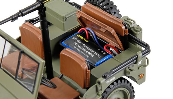 Amewi Jeep Willys MB Scale Crawler 4WD 1:14 RTR grün RC Spielzeug RC Auto