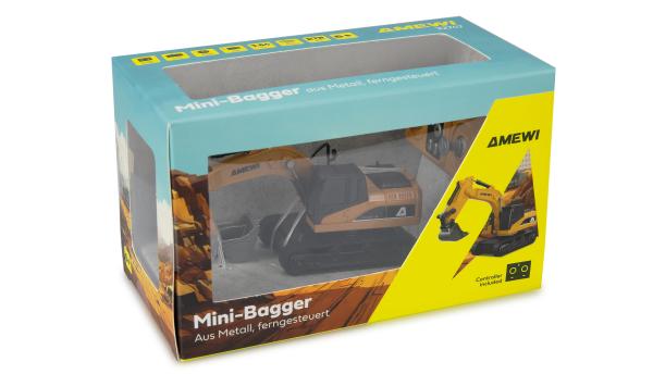 Amewi Mini-Bagger aus Metall 8-Kanal 1:64 RTR RC Fahrzeuge