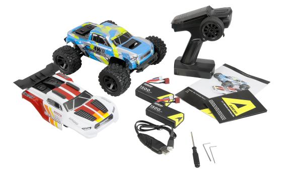 Amewi Hyper Go MTX18 2-in-1 Monstertruck/Truggy 1:18 RTR RC Spielzeug RC Auto