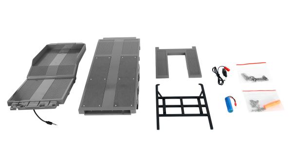 Amewi Tieflader-Sattelauflieger Dreiachser für Scania 1:18 silber Anhänger