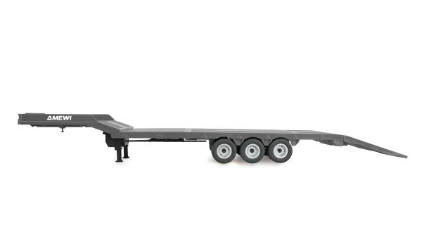 Amewi Tieflader-Sattelauflieger Dreiachser für Scania 1:18 silber Anhänger