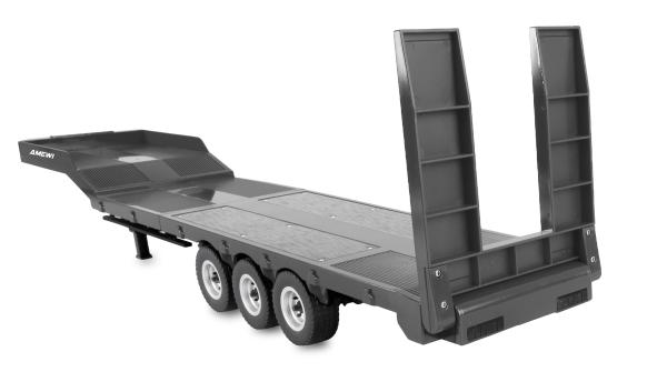 Amewi Tieflader-Sattelauflieger Dreiachser für Scania 1:18 silber Anhänger