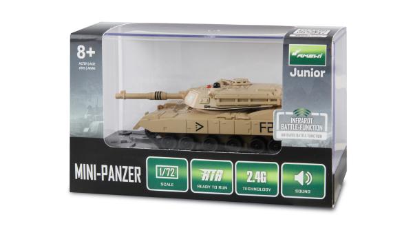 Amewi Abrams Mini-Panzer mit IR-Battle-Funktion 1:72 RTR RC Militärfahrzeug RC Panzer