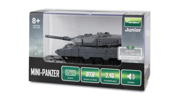 Amewi Leopard II Mini-Panzer mit IR-Battle-Funktion 1:72 RTR RC Militärfahrzeug