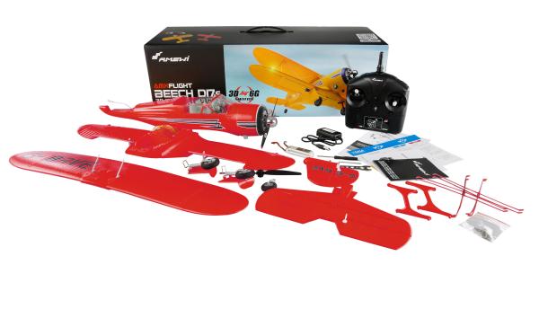Amewi AMXFlight Beech D17s Doppeldecker 3D/6G RTF rot RC Flugzeug RC Modell